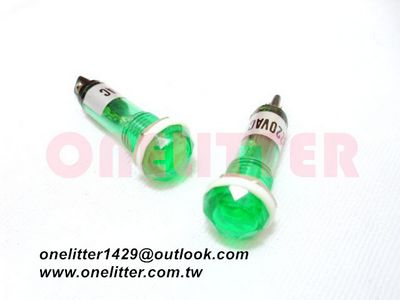 8012A-G  10mm小鑽石型霓虹燈 110V (綠色)-2入
